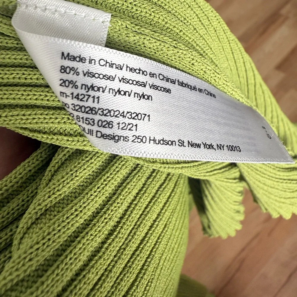 ELOQUII Green Ribbed Keyhole Front Sleeveless Turtle Neck Maxi Dress - Picture 4 of 8